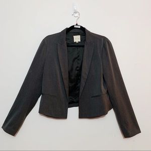 Silence + Noise Black Cropped Blazer, Women’s Large, Minimalist Modern Jacket